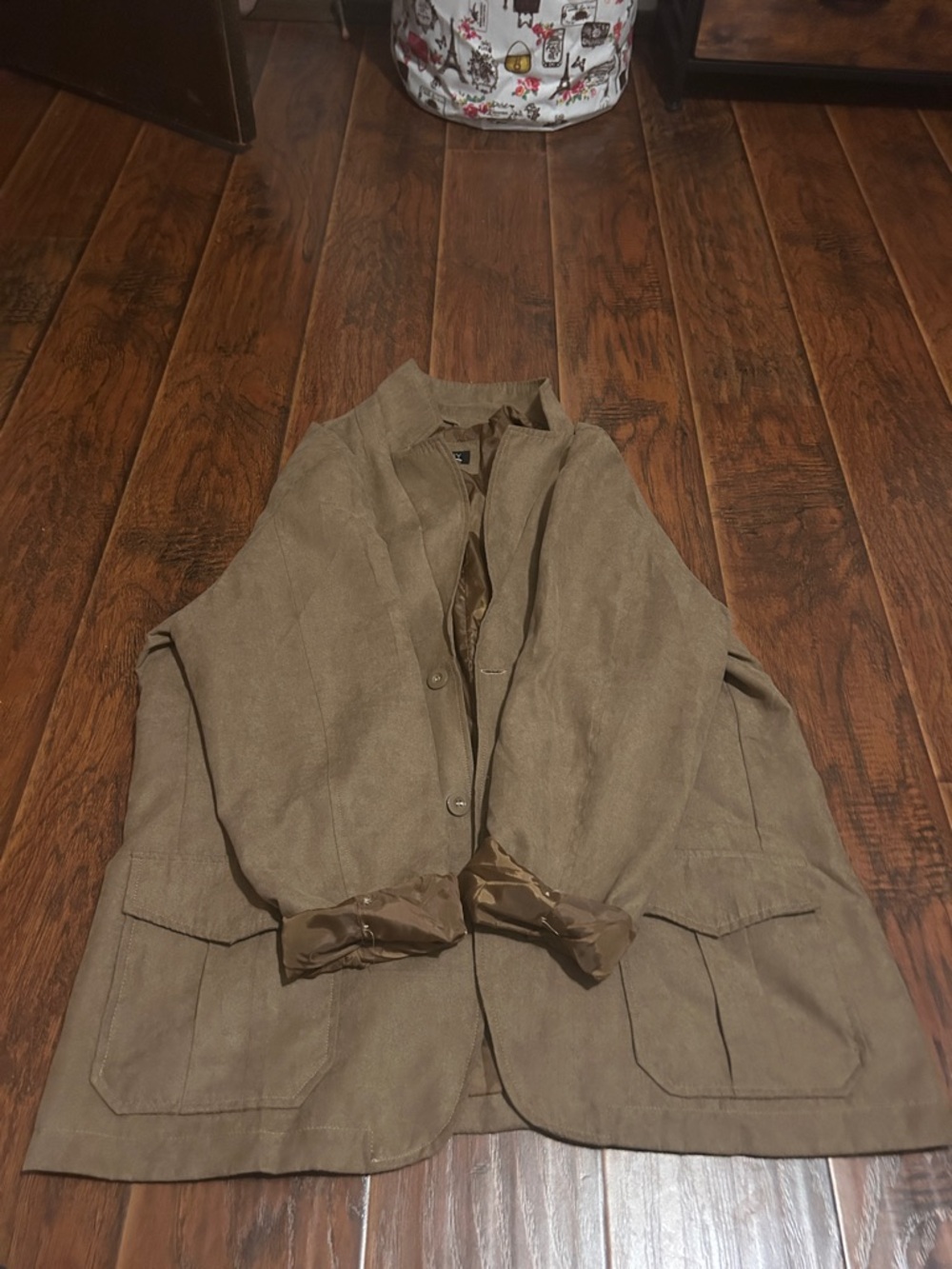 Men's Military-Style Field Jacket in Olive Tan